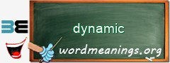 WordMeaning blackboard for dynamic